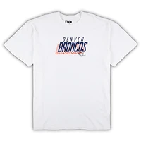 Men's Concepts Sport White/Charcoal Denver Broncos Big & Tall Top and Shorts Set