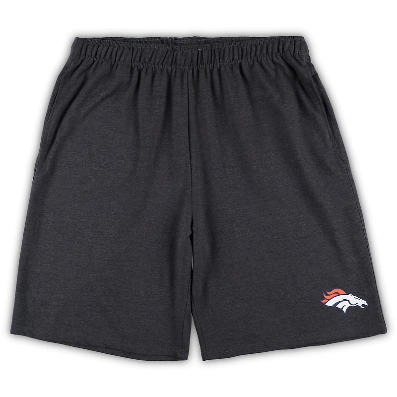Men's Concepts Sport White/Charcoal Denver Broncos Big & Tall Top and Shorts Set