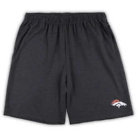 Men's Concepts Sport White/Charcoal Denver Broncos Big & Tall Top and Shorts Set