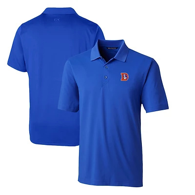 Polo extensible Forge bleu à logo rétro des Broncos de Denver pour homme Cutter & Buck