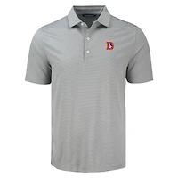 Polo gris à rayures fines Forge Eco des Denver Broncos pour homme, Cutter & Buck