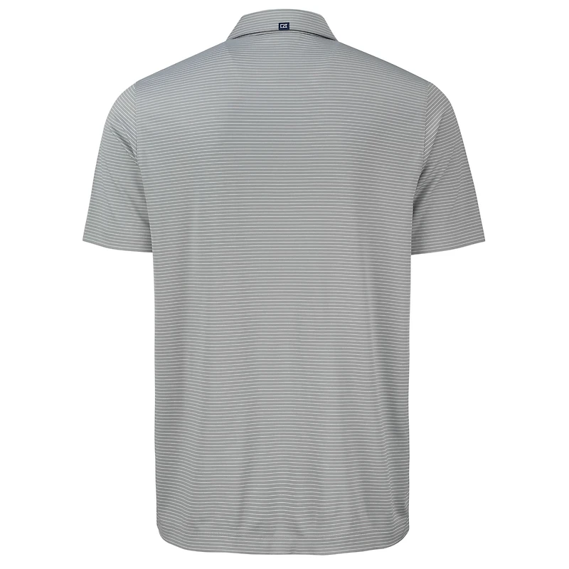 Polo gris à rayures fines Forge Eco des Denver Broncos pour homme, Cutter & Buck