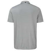 Polo gris à rayures fines Forge Eco des Denver Broncos pour homme, Cutter & Buck
