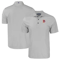 Polo recyclé extensible à imprimé géométrique ton sur pour homme, coupeur et buck, gris, Denver Broncos Throwback, grande taille, Pike Eco