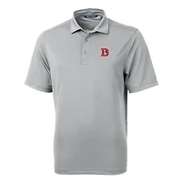 Polo homme gris Cutter & Buck Denver Broncos Throwback Logo Virtue Eco Pique recyclé grande taille