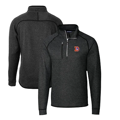Pull-over demi-zippé coupe-vent pour homme, couleur anthracite chiné, des Denver Broncos, ...
