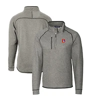 Pull-over demi-zippé coupe-vent gris chiné pour homme des Denver Broncos Mainsail, ...