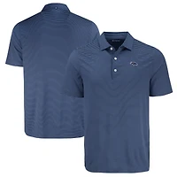 Polo à rayures fines Forge Eco bleu marine pour homme des Denver Broncos Cutter & Buck