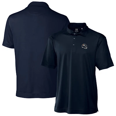 Polo texturé DryTec Genre pour homme, bleu marine, avec casque des Denver Broncos Cutter & Buck