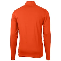 Pull-over zippé quart de tour en piqué écologique recyclé pour homme, coupeur et buck, orange, des Denver Broncos
