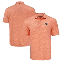 Polo Cutter & Buck orange Denver Broncos Pike Eco Flora pour homme