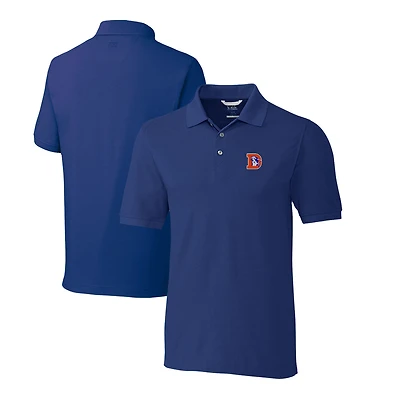 Polo rétro Advantage Tri-Blend Pique pour homme, couleur Royal Cutter & Buck, des Denver Broncos, grandes tailles