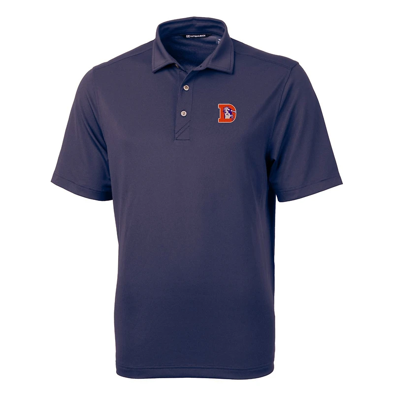 Polo recyclé en piqué écologique pour homme Cutter & Buck Royal Denver Broncos avec logo rétro Virtue