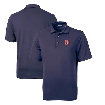 Polo recyclé en piqué écologique pour homme Cutter & Buck Royal Denver Broncos avec logo rétro Virtue