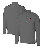 Pull-over extensible à fermeture éclair quart de tour pour homme Cutter & Buck Steel Denver Broncos Throwback Logo Traverse, grande taille