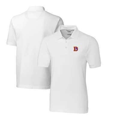 Polo rétro blanc Advantage Tri-Blend Pique pour homme, Cutter & Buck, des Denver Broncos, grandes tailles