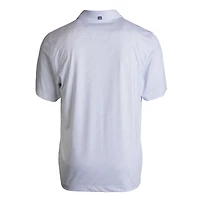 Polo homme Cutter & Buck blanc Denver Broncos Helmet Pike Eco Pebble Print Stretch Recyclé
