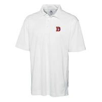 Polo texturé uni blanc Denver Broncos à logo rétro pour homme Cutter & Buck, grande taille et DryTec Genre