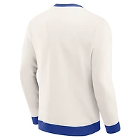 Sweat-shirt ras du cou colorblock crème pour homme de la collection Darius Rucker par Fanatics des Broncos Denver