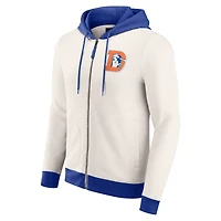 V110122 BRONC SWEAT-SHIRT À FERMETURE ÉCLAIR COMPLÈTE AVEC CAPUCHE AUX COULEURS DE L'ÉQUIPE SWTMENXFZ #7