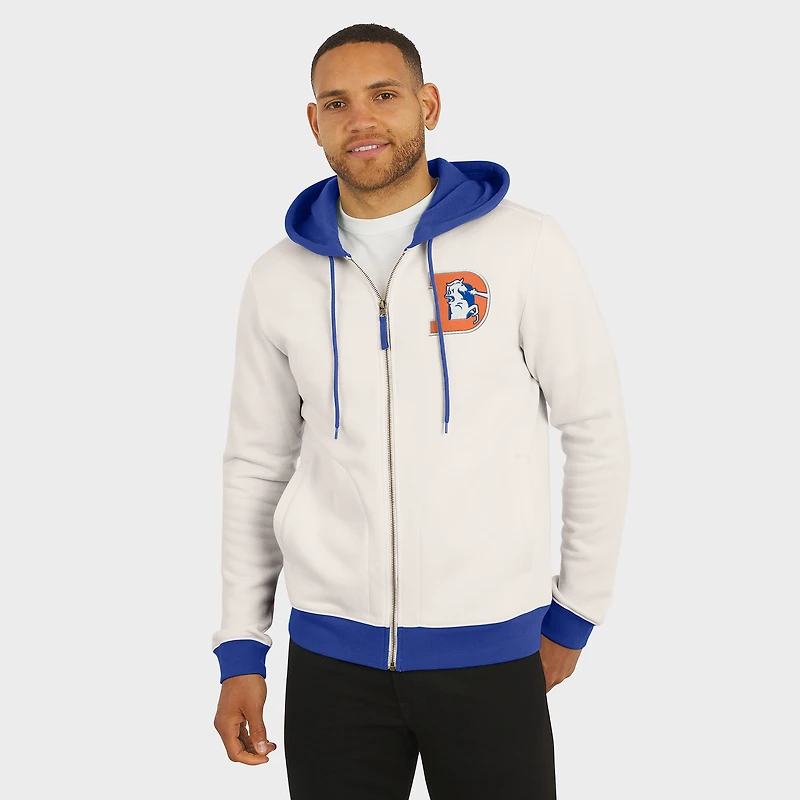 V110122 BRONC SWEAT-SHIRT À FERMETURE ÉCLAIR COMPLÈTE AVEC CAPUCHE AUX COULEURS DE L'ÉQUIPE SWTMENXFZ #7