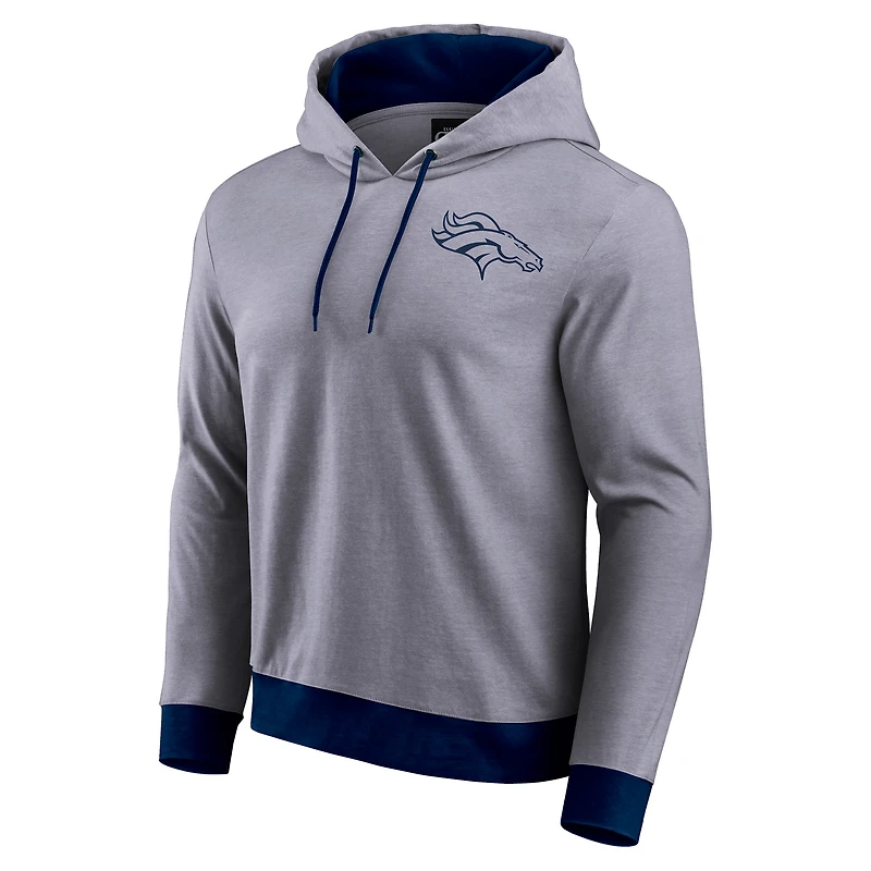 Men's Darius Rucker Collection by Fanatics Navy Denver Broncos Tonal Knit Pullover Hoodie