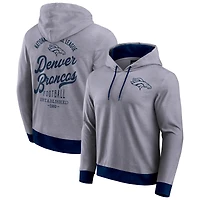 Sweat à capuche en tricot ton sur pour homme de la collection Darius Rucker Fanatics, bleu marine, Denver Broncos