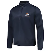 Haut à quart zippé Dunbrooke Denver Broncos pour homme, bleu marine