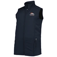 Men's Dunbrooke Navy Denver Broncos Big & Tall Archer Softshell Full-Zip Vest