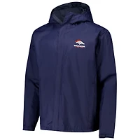 Men's Dunbrooke Navy Denver Broncos Tropic Waterproof Packable Full-Zip Hoodie Jacket