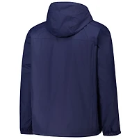 Men's Dunbrooke Navy Denver Broncos Tropic Waterproof Packable Full-Zip Hoodie Jacket