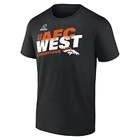 Men's Fanatics Black Denver Broncos 2025 AFC West Division Champions Big & Tall Conquer T-Shirt
