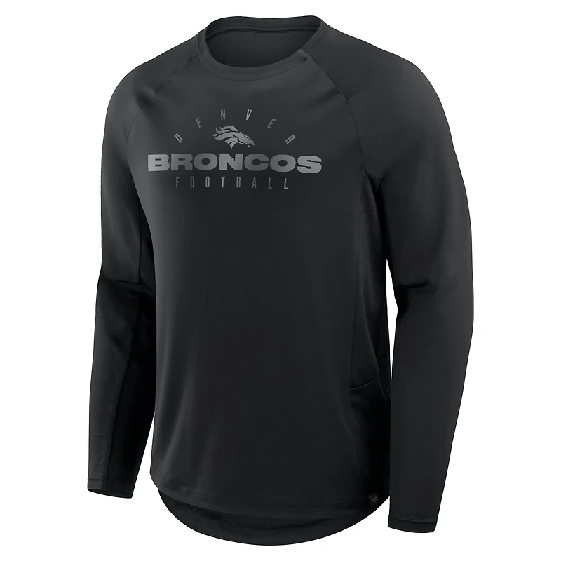 Men's Fanatics Black Denver Broncos Big & Tall Coverage Scheme Long Sleeve T-Shirt