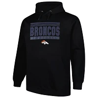 Sweat à capuche noir Fanatics pour hommes Denver Broncos Big & Tall Pop