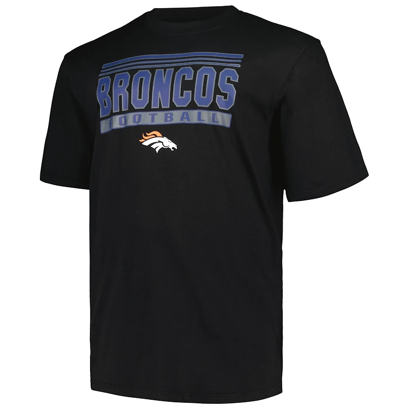 T-shirt pop noir Big & Tall Fanatics pour hommes des Denver Broncos