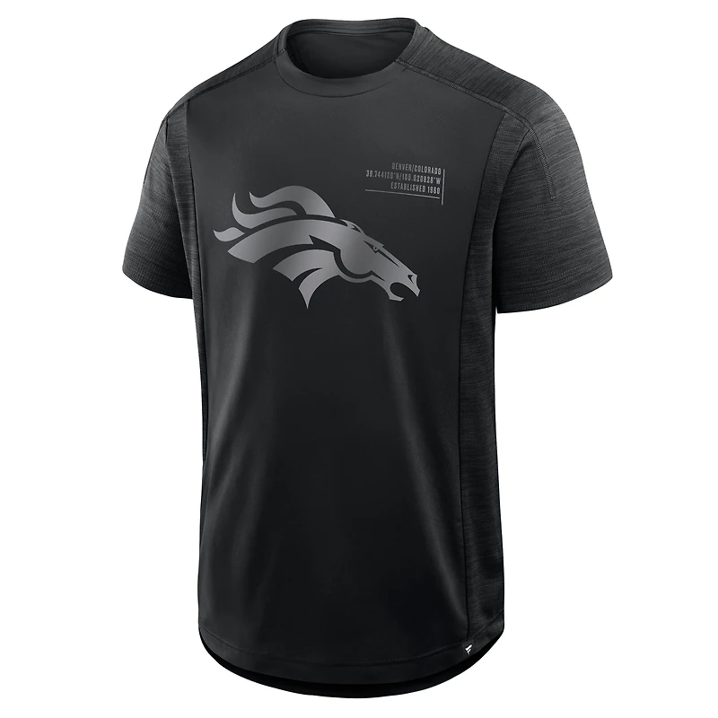 T-shirt noir fanatiques pour homme, motif Deceptive Juke des Denver Broncos
