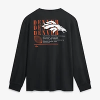 T-shirt à manches longues Fanatics noir Denver Broncos Fullback Drive pour homme, coupe décontractée