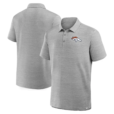 Men's Fanatics Heather Gray Denver Broncos Clutch Polo