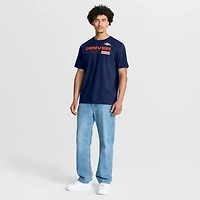T-shirt Fanatics bleu marine pour homme, motif Denver Broncos Chop Block Legacy