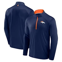 Veste à quart de zip Fanatics Navy Denver Broncos Defender pour hommes