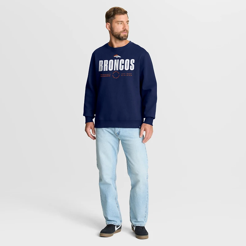 Men's Fanatics Navy Denver Broncos Direct Handoff Legacy Pullover Sweatshirt