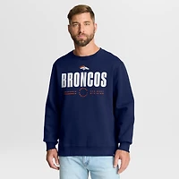 Sweat-shirt Fanatics bleu marine Denver Broncos Direct Handoff Legacy pour homme