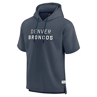 Sweat à capuche manches courtes pour homme Fanatics Navy Denver Broncos Elements Future Ground Lettering