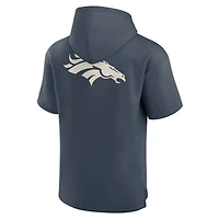 Sweat à capuche manches courtes pour homme Fanatics Navy Denver Broncos Elements Future Ground Lettering