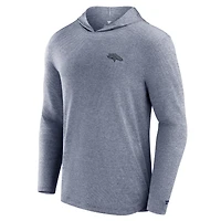 Men's Fanatics Navy Denver Broncos Front Office Tech Lightweight Hoodie T-Shirt