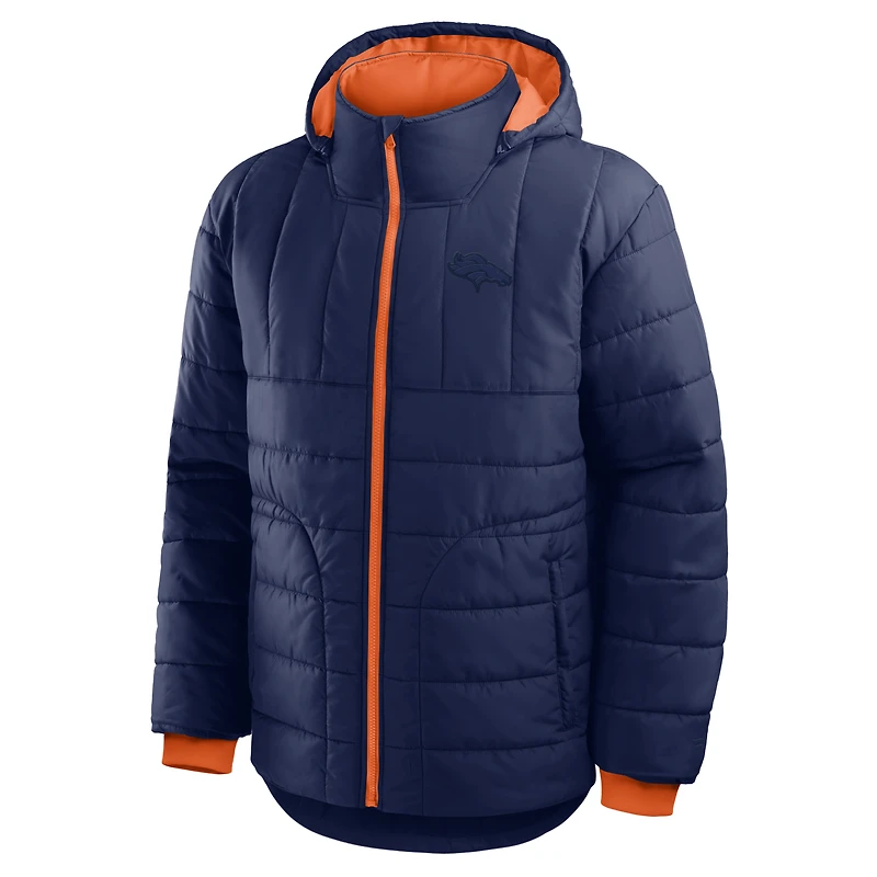 Men's Fanatics Navy Denver Broncos Full-Zip Hooded Jacket