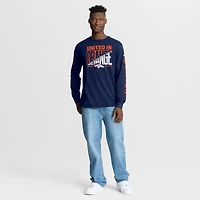 T-shirt à manches longues Fanatics bleu marine pour homme, Denver Broncos Hometown Sweep Legacy