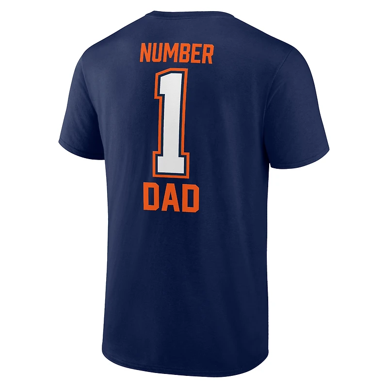 Men's Fanatics Navy Denver Broncos #1 Dad T-Shirt