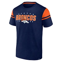 T-shirt bleu marine Fanatics pour hommes Denver Broncos Old School Play Slub