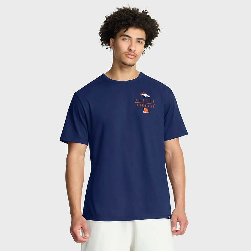 Men's Fanatics Navy Denver Broncos Passing Pocket Legacy T-Shirt